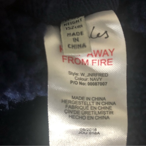 Joules Reversible Shacket Sherpa Zip Up Nautical Jacket 10/12 - Picture 7 of 7